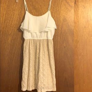 Adjustable two toned layered top dress